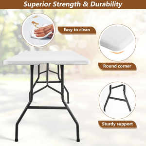 โต๊ะรับประทานอาหารแบบพับได้สำหรับใช้ในครัวโต๊ะอลูมิเนียมแบบ8-Seater พกพา M01020-1 - Product Image 5