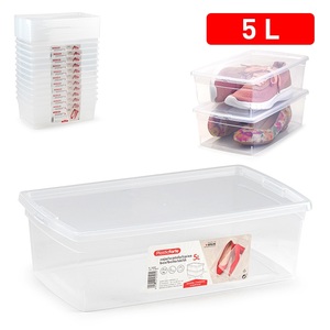 Scatola per Scarpe Plasticforte 5 L Trasparente, Resistente e Riutilizzabile, Organizzatore per Casa - Product Image 1