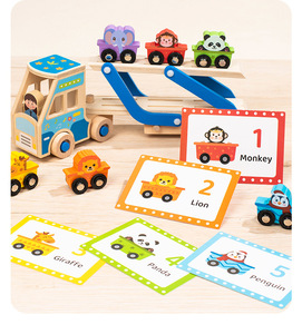 Construction <span class=keywords><strong>en</strong></span> <span class=keywords><strong>bois</strong></span> maison de jeu blocs de construction nouvelle carte de Train de nourriture animale <span class=keywords><strong>jouet</strong></span> assorti pour les jeunes enfants - Product Image 5