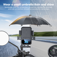 Soporte para Teléfono de Motocicleta Impermeable Profesional Eway, Carga Inalámbrica de 15 W, Ajustable, Flexible, Resistente a Golpes, Universal para iPhone
