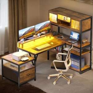 艾力晨简约带书柜、书架、电脑卧室、家庭写字台、多功能游戏桌 - Product Image 4