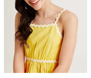 Vestido de algodón para niñas a la moda, conjunto de verano con detalles decorativos bonitos, tela ligera, cómoda y agradable para la piel - Product Image 3