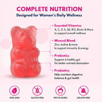 Gummies Équilibre Féminin Personnalisées Prix Usine Sans Sucre Véganes Soutien Flore Féminine
