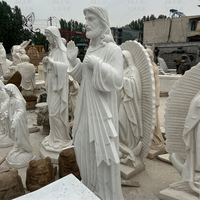 BLVE extérieur église pierre sculpture grandeur nature chrétien religieux jésus Sculpture marbre divine miséricorde Statue