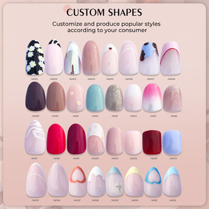 Easywell Custom Luxury Press On <strong>Nails</strong> Wholesale Artificial False Fake-<strong>nails</strong> High Quality French Tip Soft Gel Press On <strong>Nails</strong> - Product Image 2