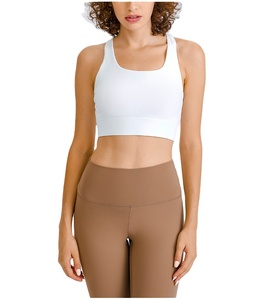 Soutien-gorge de sport à col haut pour femmes à la mode Yoga Fitness débardeur extensible dans les quatre sens respirant Spandex/Nylon personnalisé - Product Image 1