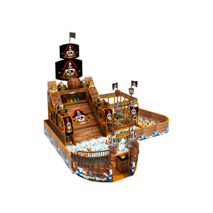 Parque infantil de interior Barco pirata Tema personalizado Parque infantil de interior con <span class=keywords><strong>PISCINA</strong></span> DE <span class=keywords><strong>BOLAS</strong></span> Comercial Interior Soft Play Playground Slide Ball - Product Image 1