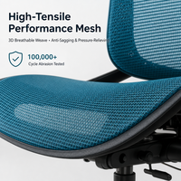 Chaise de bureau ergonomique moderne en maille, colorée, pour ordinateur, avec support lombaire, pivotante à 360 degrés et réglage à vérin à gaz, vente en gros