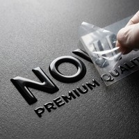 Schnelle Maßanfertigung Metall-Transferetikett 3D Geprägtes Logo für Parfümflaschen Kerzengläser Kosmetik