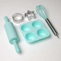 Vente flash - Ensemble de pâtisserie en acier inoxydable pour enfants Gemhye - 6 pièces - Respectueux de l'environnement - Norme européenne - Kit complet de décoration de gâteaux
