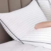 1PC Oreiller de lit Premium Down Alternative Oreillers pour les dormeurs sur le côté, le dos et le ventre Hôtel Fluffy Soft Breathable Skin-Friendly