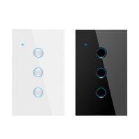 Interruptores Inteligentes de Pared de Vidrio Templado con Control Remoto WiFi ZigBee y Control por Aplicación Tuya Smart Home
