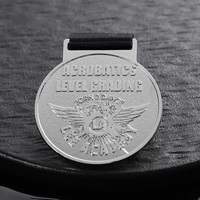 Médailles personnalisées avec logo en relief, lettre en alliage de zinc, médaille de course sur mesure, design personnalisé, plaqué argent, médaille 3D de la Académie