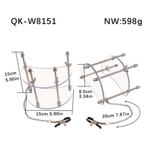 ที่หนีบหัวนมสแตนเลส QKKQ 304 อุปกรณ์รัดหน้าอก ของเล่นรัดหน้าอกโลหะ ชุดอุปกรณ์ BDSM ของเล่นทางเพศ คลิปหนีบหัวนม - Product Image 2