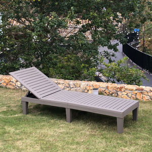 Açık veranda bahçe setleri şezlong şezlong ahşap görünümlü mobilya şezlong - Product Image 4