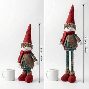 Venta al por mayor <span class=keywords><strong>de</strong></span> fábrica: Muñeco <span class=keywords><strong>de</strong></span> peluche telescópico <span class=keywords><strong>de</strong></span> <span class=keywords><strong>Navidad</strong></span> con piernas retráctiles, sombrero alto, Papá Noel, muñeco <span class=keywords><strong>de</strong></span> nieve, reno, figura decorativa para festividades 2026 - Product Image 5
