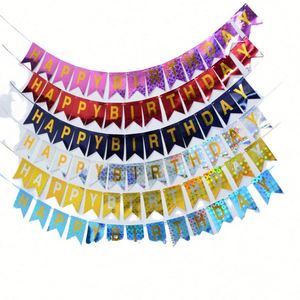 Customized Durable Eco-Friendly Festive <b>String</b> Flags Banners Square Shape Letterpress Printed Polyester Holiday Decorations for - Product Image 1