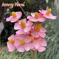 AM-PFKC05 Ammy Bouquet de fleurs violettes fait main 10P/lot Fleurs séchées préservées Noël Écologique Longue Durée