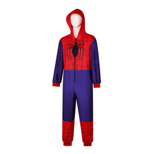Marvel Spider Man Onesie Adult <b>Men</b> Cosplay Costume Hooded <b>Pajamas</b> - Product Image 4