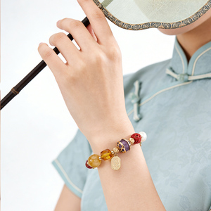 Pulseira vintage prateada com pérola natural e opala vermelha, com textura vibrante, joia luxuosa, adequada para mulheres, como acessório de presente. - Product Image 3