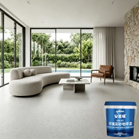 Peinture de sol en sable coloré époxy sans joint personnalisable, idéale pour les gîtes, appartements, cuisines, résistante à l'usure, installation simple