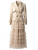 Ensemble de Vêtements de Créateur de Haute Qualité 2026 Automne : Manteau à Manches Longues et Jupe Longue en Maille à Taille Élastique pour Femme