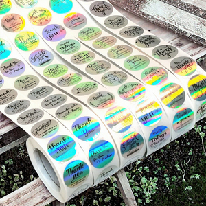 Autocollant de circuit imprimé personnalisé en PVC gaufré à l'or, étiquette ronde colorée pour produits ménagers et oreillers - Product Image 3