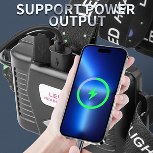 ไฟฉายคาดศีรษะสำหรับตกปลาตอนกลางคืนแบบปรับได้ 180 องศา แหล่งกำเนิดแสงคู่ ใช้งานกลางแจ้ง แบตเตอรี่ใช้งานได้นาน ไฟฉายเลเซอร์สีขาวสำหรับการค้าข้ามพรมแดน - Product Image 5