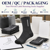Chaussettes de course athlétiques réfléchissantes à marque privée pour les détaillants de course à pied, fourniture pour clubs avec support d'approbation d'échantillons