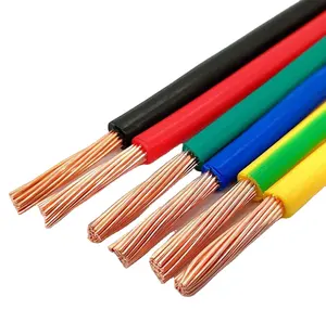 Toptan fiyat tek çekirdekli bakır PVC 0.75mm 1.5mm 2.5mm 4mm 16mm 35mm 50mm telli elektrik kabloları ev kablolama için