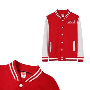 เสื้อแจ็คเก็ตเบสบอลแบบยูนิเซ็กซ์สีแดง ดำ ส้ม น้ำเงิน ปี 2026 แบบสั่งทำพิเศษ - Product Image 5