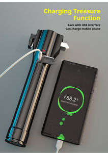 Linterna de martillo de seguridad para coche con energía solar Linterna de carga USB de lúmenes altos LED - Product Image 5