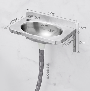 Mini-évier mural compact en acier inoxydable SS304, lavabo durable en acier inoxydable avec crédence pour installation en petite <span class=keywords><strong>salle</strong></span> <span class=keywords><strong>de</strong></span> <span class=keywords><strong>bain</strong></span> <span class=keywords><strong>de</strong></span> camping-car ou <span class=keywords><strong>caravane</strong></span> - Product Image 6