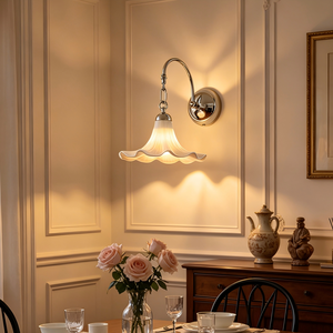 Lampade da Parete <span class=keywords><strong>in</strong></span> Ceramica Stile Francese Antico con LED 3000K Luce Calda, Garanzia di 3 Anni - Per Testata del Letto, Soggiorno, Corridoio, Balcone - Product Image 2