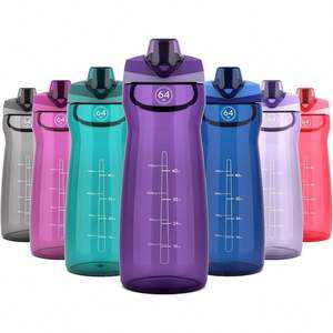 Bouteille d'eau en plastique réutilisable sans BPA, anti-fuite, pour la salle de sport, les sports et les activités de plein air - Product Image 1