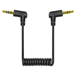Mâle mâle 3.5mm TRS TRR S <span class=keywords><strong>Jack</strong></span> enroulé plaqué or stéréo Aux Audio câble d'extension téléphone portable Home cinéma PVC veste DSLR caméra - Product Image 3