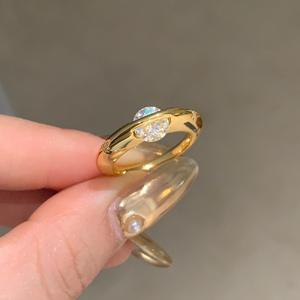 Bague en argent pur S925 avec diamant rotatif, planète orbitante UFO haut de gamme dans l'univers, pierre précieuse scintillante taillée - Product Image 1