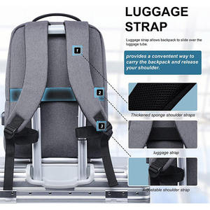 Sac à dos pour ordinateur portable personnalisé pour homme, violet, pour le travail, le bureau, l'université, les étudiants, avec port USB, antivol, pour l'école, les voyages, la randonnée - Product Image 3