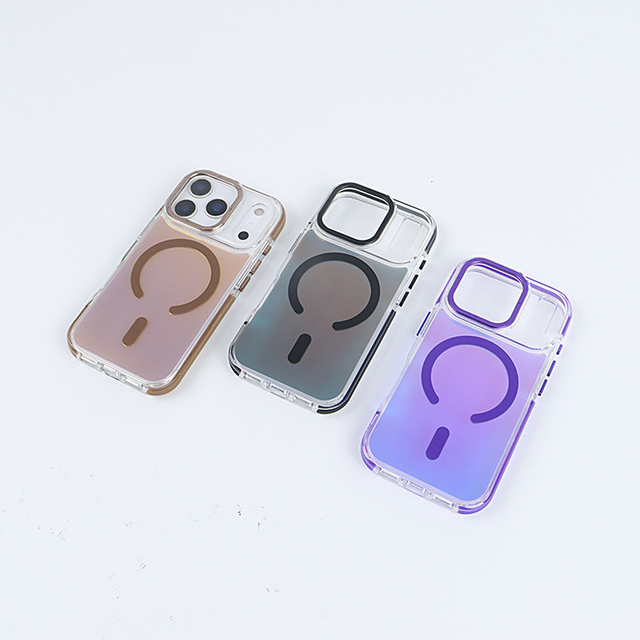 Changing Colors Phone Case for iPhone 17 Air 16 15 14 13 Pro Max 12 11 Photochromic Gradient Design Magnetic Ins Back Cover