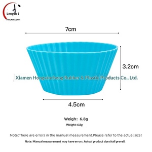 Round Muffin Cups Cake Mold <b>Baking</b> Mold Food-Grade <b>Silicone</b> Oven Safe - Product Image 3