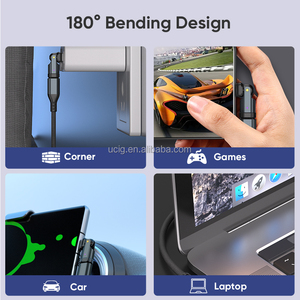 180 grados de flexión 3 puntas magnéticas tipo C a USBC teléfono portátil cargador Adaptador convertidor - Product Image 6