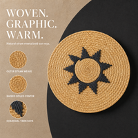 Tapis d'aromathérapie en osier multi-usages torsadé pour table de chevet