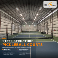 Bâtiment en acier préfabriqué GloStar pour terrains de pickleball intérieurs, salle de badminton, centre sportif à grande portée et structure de club