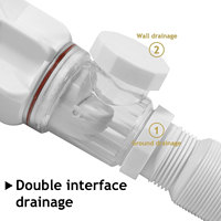 Tuyau d'évacuation d'évier de salle de bain moderne en PVC flexible chromé de 1-1/4 pouces, modèle Jade Hill 6542, facile à nettoyer, anti-odeur, vente en gros