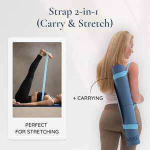Tapete de Yoga de Corcho de 183 cm, Rectangular, Grosor Personalizado, Antideslizante, Resistente a las Manchas, Plegable, con Correa de Transporte para Yoga, Pilates y Ejercicio en Casa - Product Image 3