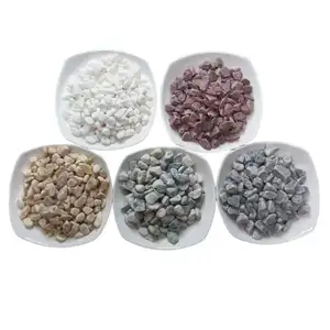 Multicolor Natural Crushed Stone from China Factory Permeable Adhesive Stone Construction Terrazzo Aggregate Pebble for Gravel