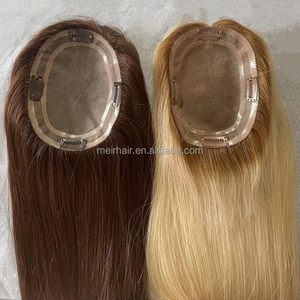 Toppers europeo <span class=keywords><strong>per</strong></span> capelli umani in seta traspirante Top integrazione capelli <span class=keywords><strong>donna</strong></span> capelli Topper Toupee <span class=keywords><strong>per</strong></span> <span class=keywords><strong>donna</strong></span> sistema di sostituzione Hairpiece - Product Image 6