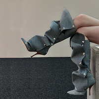 Bottes pour femmes IDOIT, très vendues, en cuir PU, bout pointu, au-dessus du genou, bottes hautes pour femmes, bottes de créateur