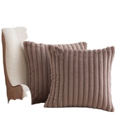 Coussin décoratif carré en fausse fourrure de lapin tissée, style nordique de luxe, personnalisable, lavable en machine