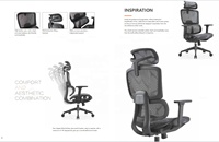 Chaise de bureau ergonomique pivotante, chaise de travail à dossier haut pour bureau, avec accoudoirs réglables, idéale pour bureau debout
